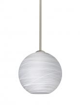 Besa Lighting 1TT-COCO860-SN - Besa Coco 8 Stem Pendant, Cocoon, Satin Nickel Finish, 1x60W Medium Base