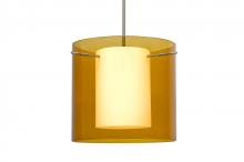 Besa Lighting 1TT-G18407-LED-SN - Besa Pahu 12 LED Pendant 1Tt Transparent Armagnac Satin Nickel 1x11W LED