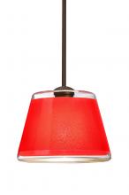 Besa Lighting 1TT-PIC9RD-LED-BR - Besa Pendant Pica 9 Bronze Red Sand 1x9W LED