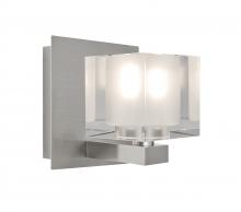 Besa Lighting 1WF-BOLOFR-LED-SN - Besa, Bolo Vanity, Clear/Frost, Satin Nickel Finish, 1x5W LED