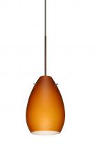 Besa Lighting 1XC-171380-BR - Besa Pendant Pera 6 Bronze Amber Matte 1x50W Halogen