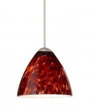 Besa Lighting 1XC-177941-LED-SN - Besa Pendant Mia Satin Nickel Garnet 1x5W LED