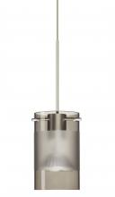 Besa Lighting 1XC-6524ES-LED-SN - Besa Pendant Scope Satin Nickel Smoke/Frost 1x5W LED Mr16