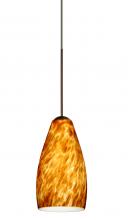 Besa Lighting 1XC-719818-LED-BR - Besa Pendant Karli Bronze Amber Cloud 1x5W LED