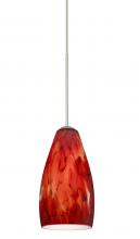 Besa Lighting 1XC-719841-LED-SN - Besa Pendant Karli Satin Nickel Garnet 1x5W LED