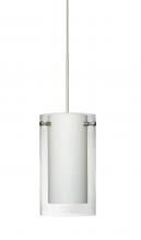 Besa Lighting 1XC-C44007-SN - Besa Pendant Pahu 4 Satin Nickel Clear/Opal 1x35W Halogen