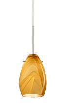 Besa Lighting 1XT-1713HN-LED-SN - Besa Pendant Pera 6 Satin Nickel Honey 1x5W LED