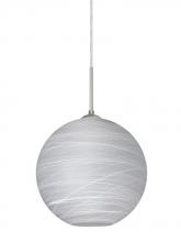 Besa Lighting 1JT-COCO1060-LED-SN - Besa Coco 10 Pendant, Cocoon, Satin Nickel Finish, 1x9W LED