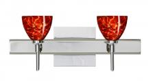 Besa Lighting 2SW-185841-CR-SQ - Besa Divi Wall With Sq Canopy 2SW Garnet Chrome 2x40W G9