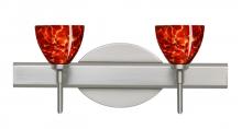 Besa Lighting 2SW-185841-SN - Besa Divi Wall 2SW Garnet Satin Nickel 2x40W G9