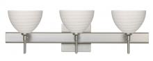 Besa Lighting 3SW-4679KR-SN-SQ - Besa Wall With SQ Canopy Brella Satin Nickel Chalk 3x40W G9