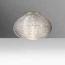 Besa Lighting 4912GLC-SN - Besa, Pape 10 Ceiling, Glitter, Satin Nickel Finish, 1x100W E26 Base