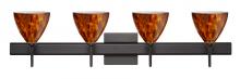 Besa Lighting 4SW-177918-BR-SQ - Besa Wall With SQ Canopy Mia Bronze Amber Cloud 4x40W G9