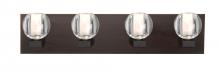 Besa Lighting 4WF-BOCACL-BR - Besa, Boca Vanity, Clear, Bronze Finish, 4x40W Halogen