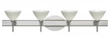 Besa Lighting 4SW-1743KR-SN - Besa Wall Domi Satin Nickel Chalk 4x40W G9