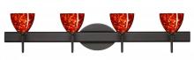 Besa Lighting 4SW-185841-BR - Besa Divi Wall 4SW Garnet Bronze 4x40W G9