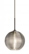 Besa Lighting J-461602-LED-BR - Besa Kristall 8 Pendant For Multiport Canopy Bronze Smoke 1x9W LED