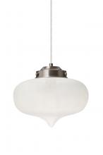 Besa Lighting J-MIRAFR-EDIL-SN - Besa Mira Pendant For Multiport Canopy Satin Nickel Frost 1x4W LED Filament