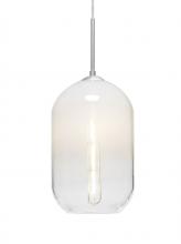 Besa Lighting J-OMEGA12WH-EDIL-SN - Besa, Omega 12 Cord Pendant For Multiport Canopies, White/Clear, Satin Nickel Finish,