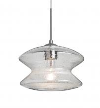 Besa Lighting J-ZENCL-SN - Besa, Zen Cord Pendant For Multiport Canopy, Clear Bubble, Satin Nickel Finish, 1x60W