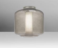 Besa Lighting NILES10SOC-SN - Besa Niles 10 Ceiling, Smoke Bubble/Opal, Satin Nickel Finish, 1x60W T10