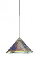 Besa Lighting X-550493-LED-SN - Besa Pendant For Multiport Canopy Swirl Satin Nickel Dicro Swirl 1x5W LED