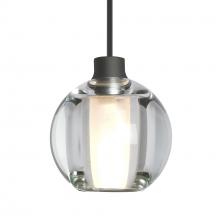 Besa Lighting X-BOCA5CL-BK - Besa Boca 5 Pendant For Multiport Canopies, Clear, Black Finish, 1x35W MAX GY6.35 Base