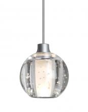 Besa Lighting XP-BOCA5BB-SN - Besa, Boca 5 Cord Pendant, Clear Bubble, Satin Nickel Finish, 1x35W Halogen