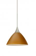 Besa Lighting 1XP-1743OK-SN - Besa Pendant Domi Satin Nickel Oak 1x50W Halogen