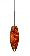 Besa Lighting 1XT-409618-LED-BR - Besa Pendant Juliette Bronze Amber Cloud 1x5W LED