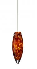 Besa Lighting 1XP-409618-SN - Besa Pendant Juliette Satin Nickel Amber Cloud 1x35W Halogen