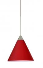 Besa Lighting 1XT-5121RM-SN - Besa Pendant Kani Satin Nickel Ruby Matte 1x50W Halogen