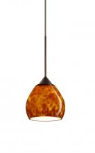 Besa Lighting 1XC-560518-BR - Besa Pendant Tay Tay Bronze Amber Cloud 1x50W Halogen