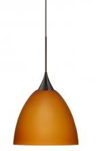 Besa Lighting 1XC-757080-BR - Besa Pendant Sasha Bronze Amber Matte 1x50W GY6.35