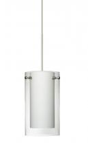 Besa Lighting 1XP-C44007-SN - Besa Pendant Pahu 4 Satin Nickel Clear/Opal 1x35W Halogen