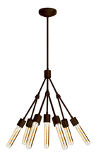 Stone Lighting CH550BZRT6B - Chandelier Stilt Brushed Bronze 120V 7-Light 60w Retro Edison E26