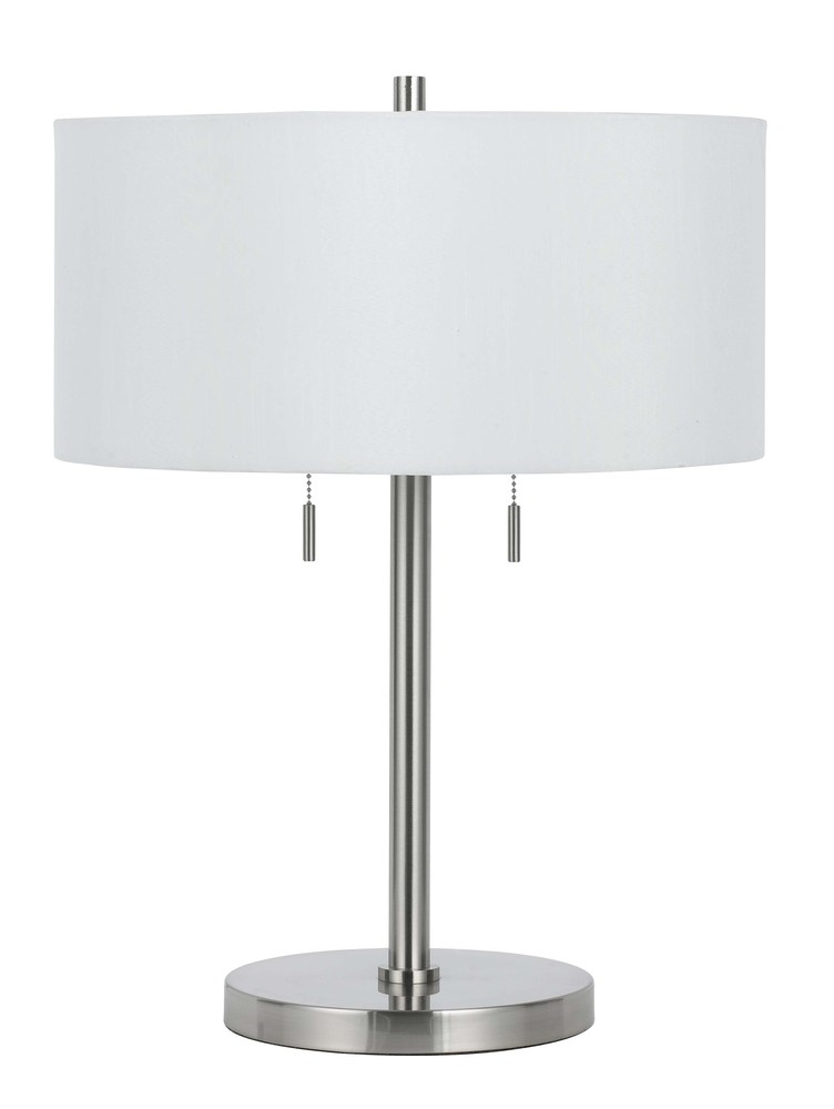 23.5" Height Metal Table Lamp in Brushed Steel