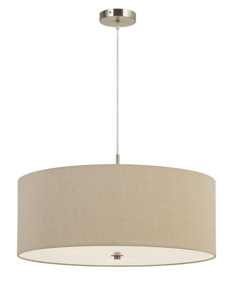 12.25" Height Fabric Pendant Fixture in Linen