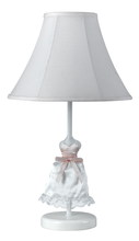 CAL Lighting BO-5690 - 21" Height Doll Skirt Lamp in White Finish