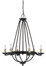 CAL Lighting FX-3511/6 - 60W X 6 MOJAVE HAND FORGED IRON 6 LIGHT CHANDELIER