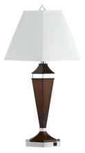 CAL Lighting LA-694TB-1R - 29.75" Tall Metal Table Lamp in Espresso/Brushed Steel