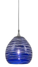 CAL Lighting UP-1065/6-BS - 4.7" Tall Glass and Metal Pendant with Brushed Steel