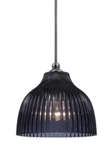 CAL Lighting UP-1069/6-BS - 4.7" Tall Glass and Metal Pendant with Brushed Steel