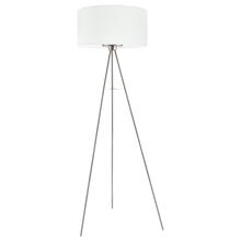 Eglo 202343A - Fondachelli - Floor Lamp Matte Nickel Finish w/ White Fabric Shade, 60W