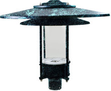 Dabmar GM510-VG - LARGE HAT TOP POST LIGHT FIXTURE INCAND 120V