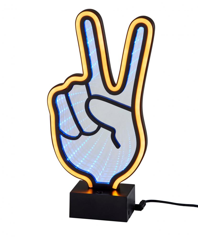 Infinity Neon Peace Sign Table/Wall Lamp