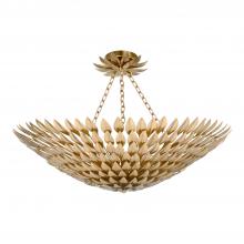 Crystorama 519-GA_CEILING - Broche 8 Light Antique Gold Semi Flush Mount