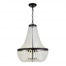 Crystorama 608-MK - Rylee 6 Light Matte Black Chandelier