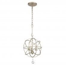 Crystorama 9225-OS - Solaris 3 Light Olde Silver Mini Chandelier