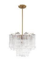 Crystorama ADD-300-AG-CL - Addis 4 Light Aged Brass Mini Chandelier